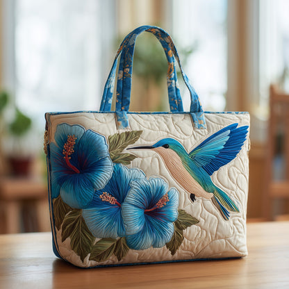 Wings & Blue Petals Quilted Tote Bag GFTOTL3975