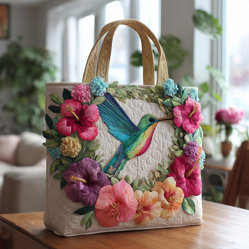 Hummingbird Sonata Quilted Tote Bag GFTOTL3976
