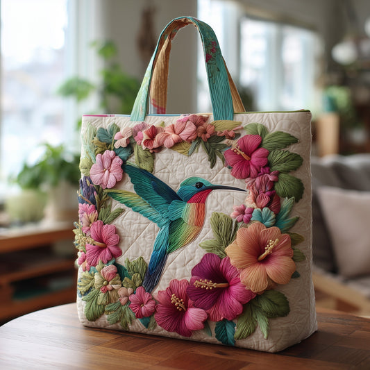 Hummingbird Sonata Quilted Tote Bag GFTOTL3977
