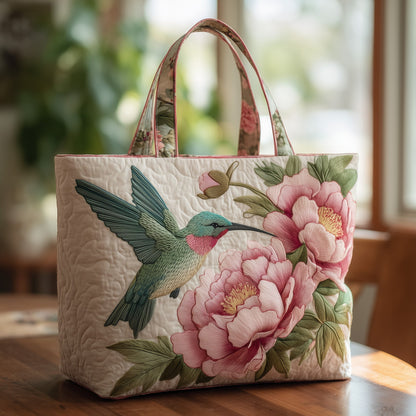 Elegant Peonies Quilted Tote Bag GFTOTL3978