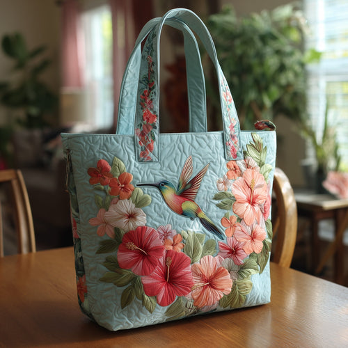 Hummingbird Sonata Quilted Tote Bag GFTOTL3981