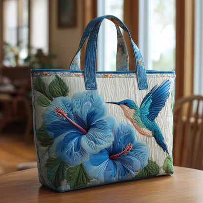 Wings & Blue Petals Quilted Tote Bag GFTOTL3984