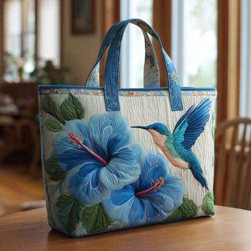Wings & Blue Petals Quilted Tote Bag GFTOTL3984