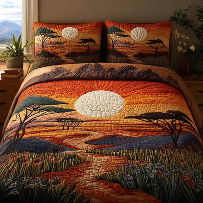 Dried Soil Motherland 3-Piece Quilted Bedding Set GFTOTL3990