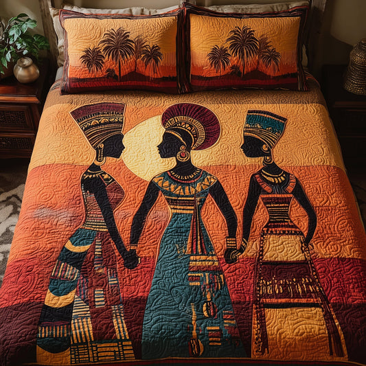 Strong Maidens 3-Piece Quilted Bedding Set GFTOTL3994