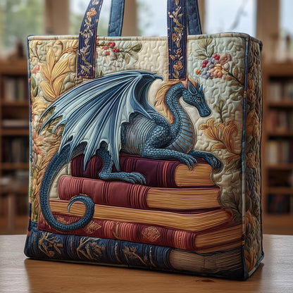 Bookish Quilted Tote Bag