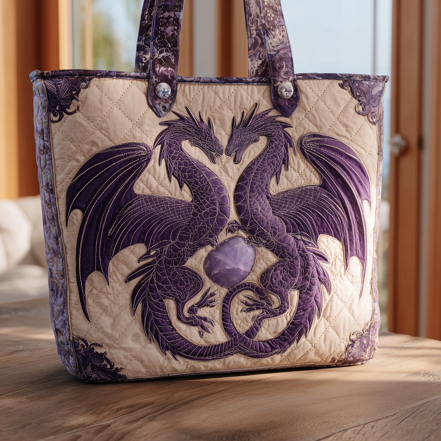Dragon Stone Quilted Tote Bag GFTOTL4027