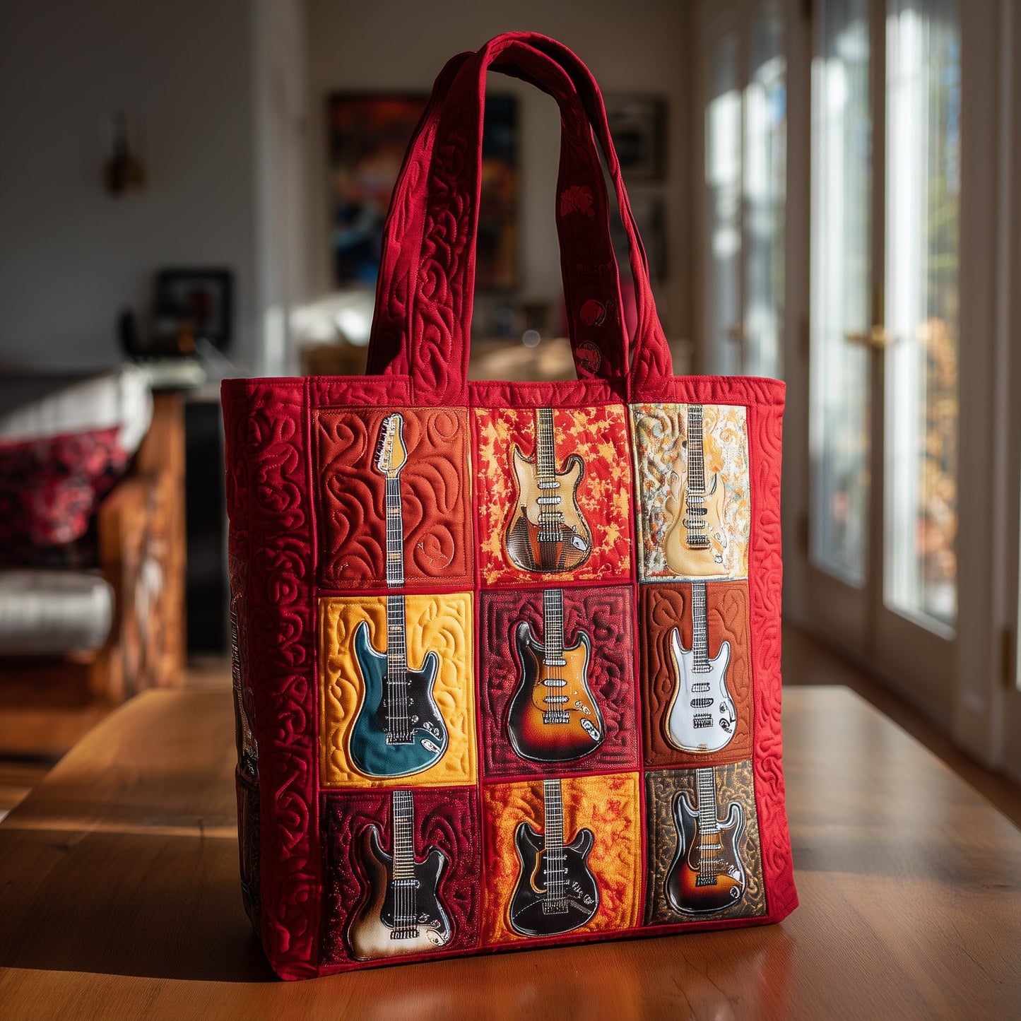 Guitar Collection Quilted Tote Bag GFTOTL4049