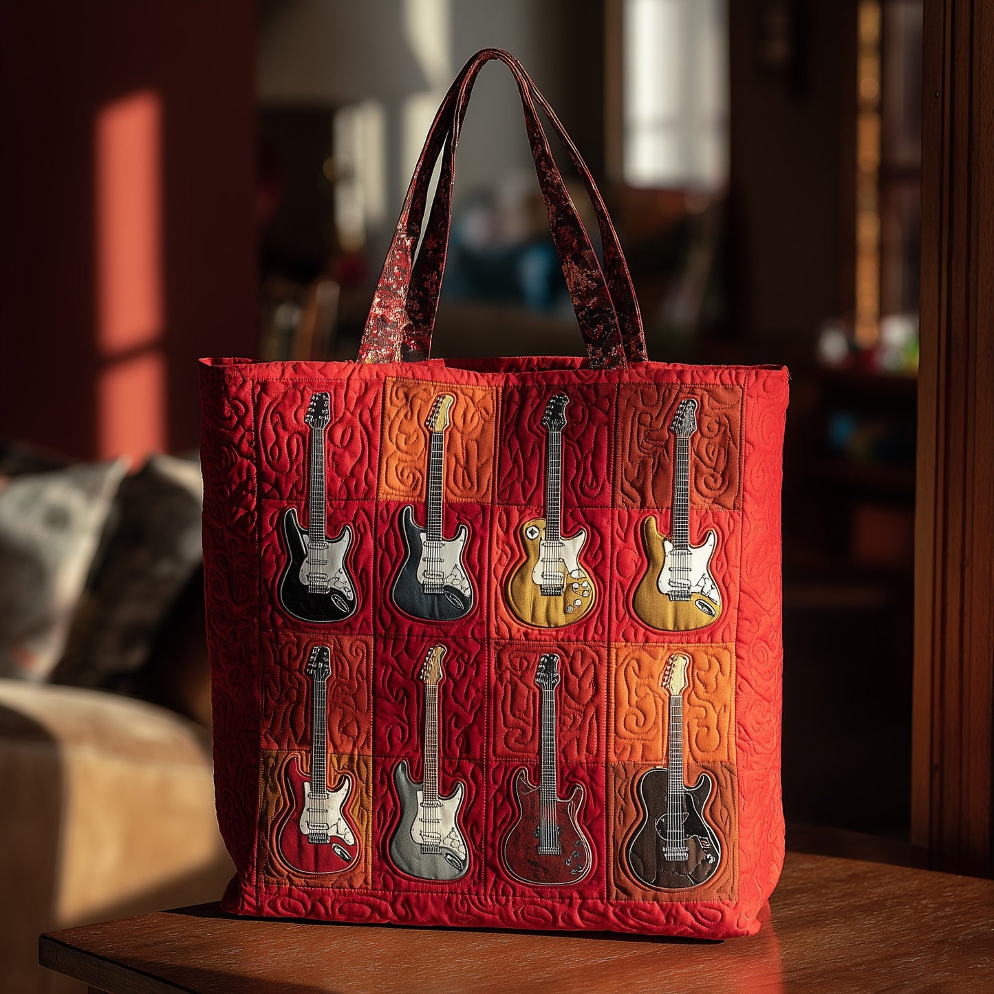 Guitar Collection Quilted Tote Bag GFTOTL4052