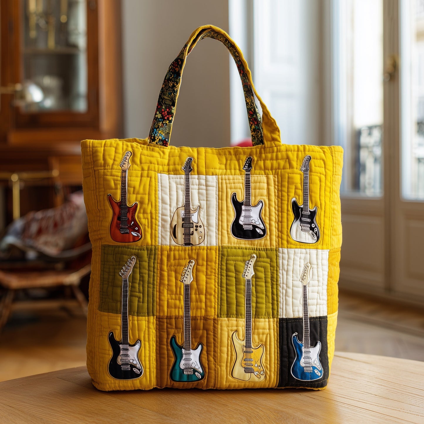 Guitar Collection Quilted Tote Bag GFTOTL4053