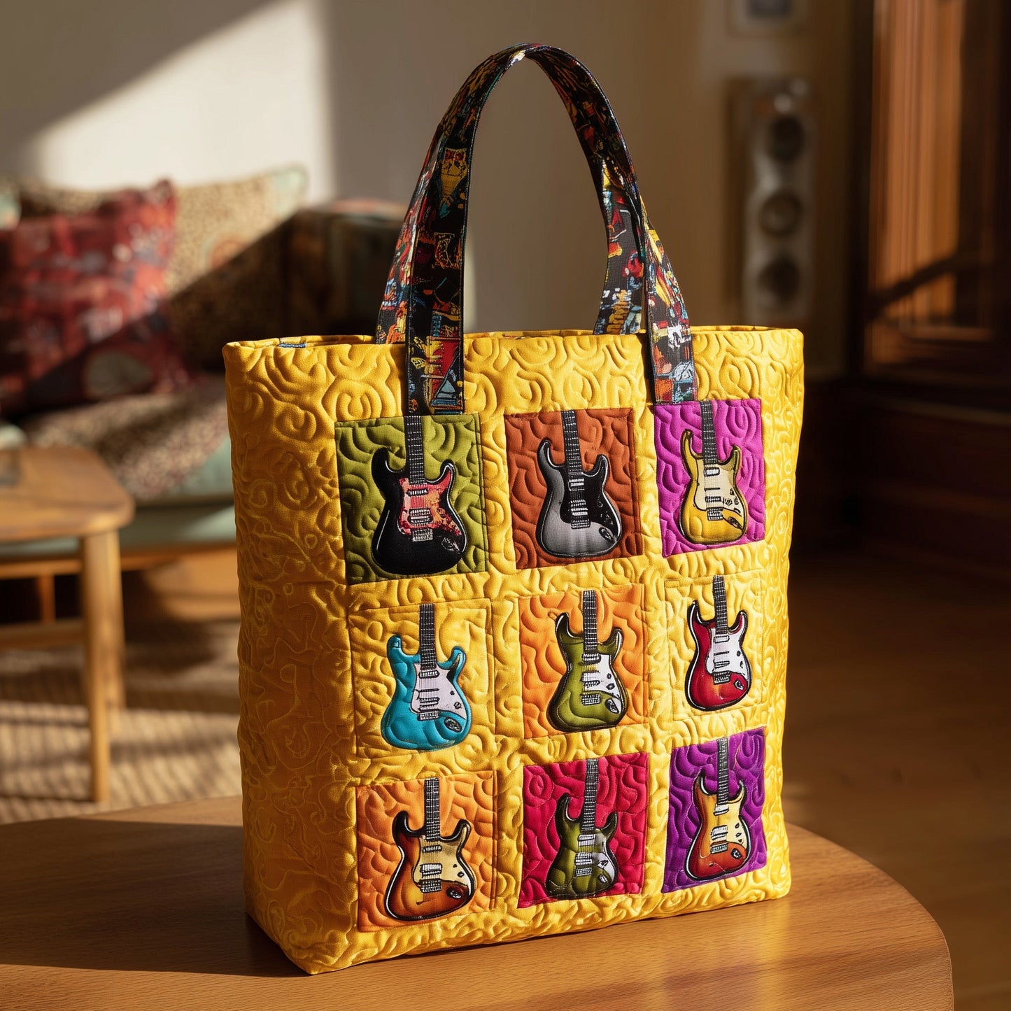 Guitar Collection Quilted Tote Bag GFTOTL4054