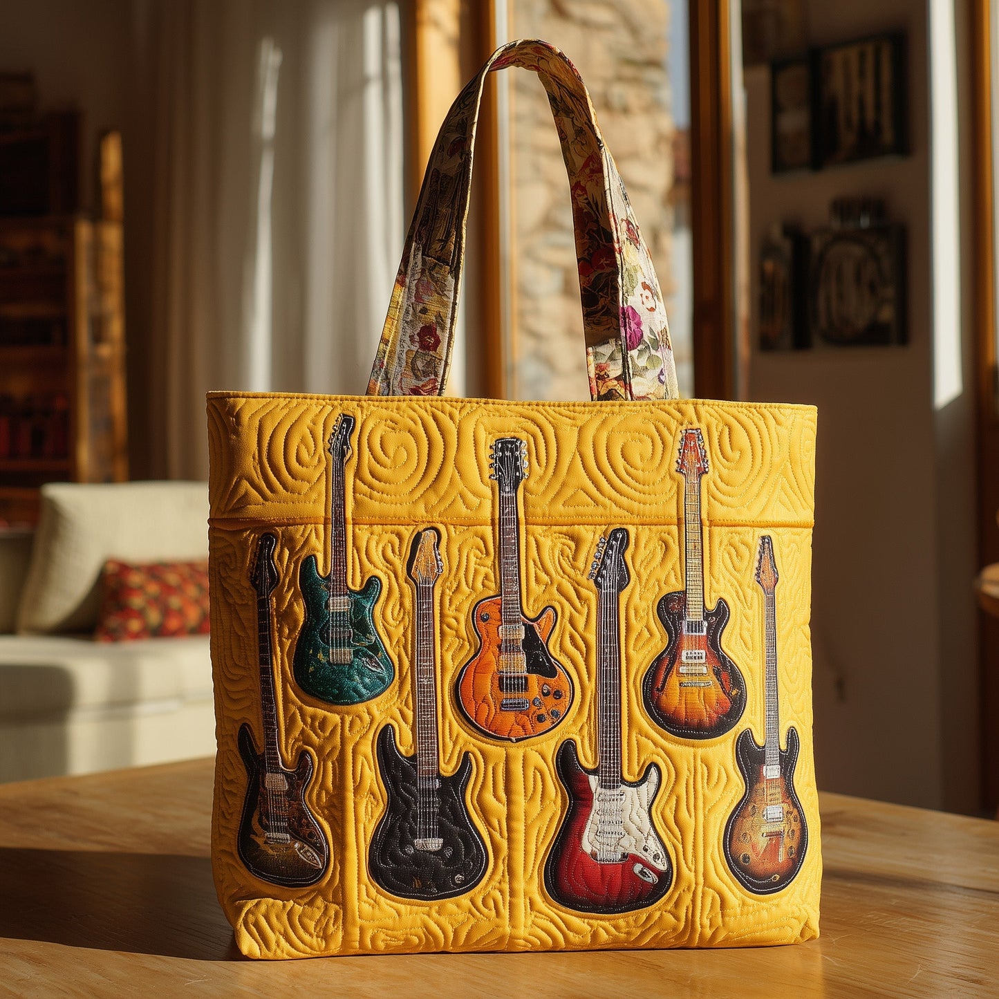 Guitar Collection Quilted Tote Bag GFTOTL4055