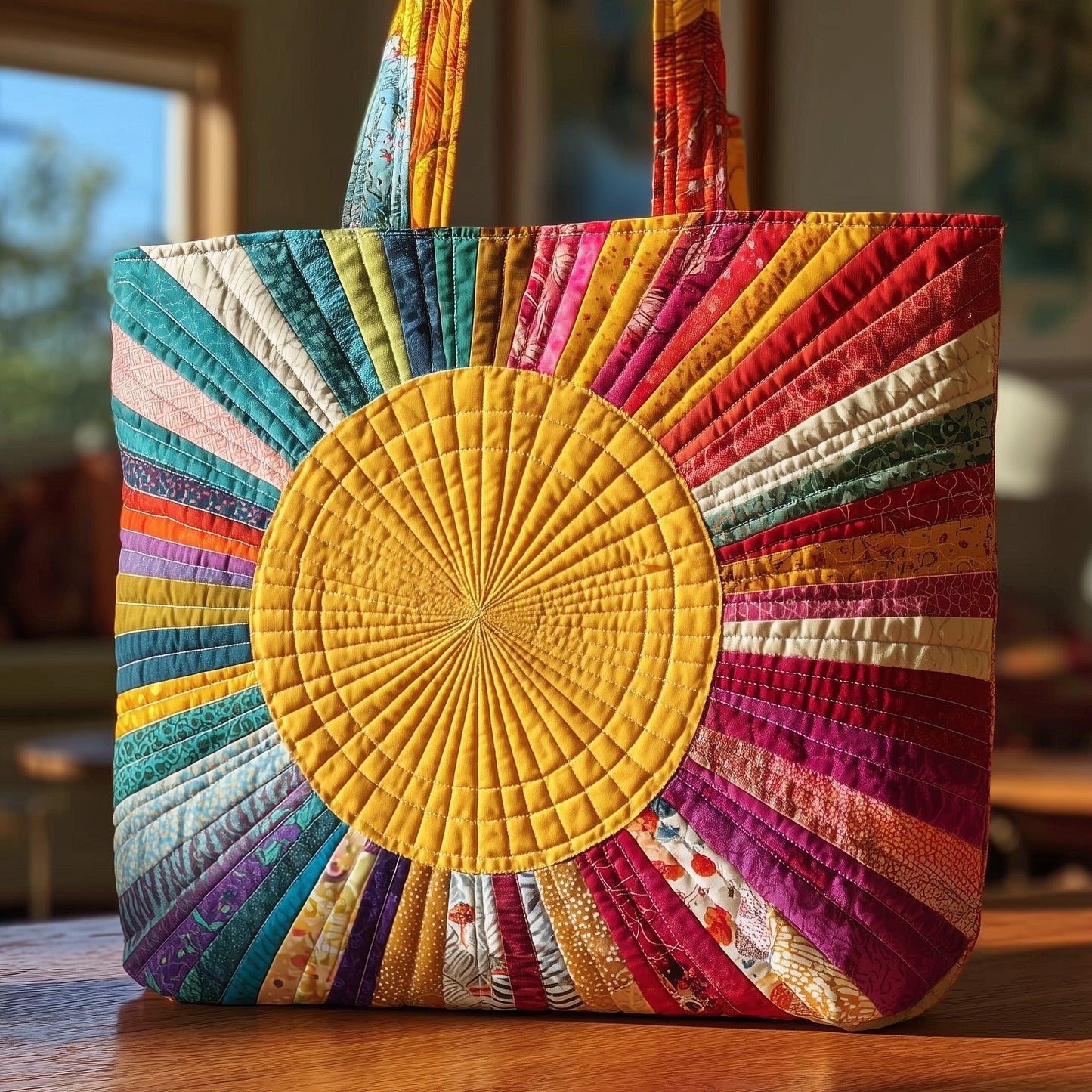 Colorful Sun Quilted Tote Bag GFTOTL4068