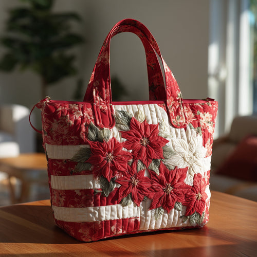 Poinsettia Quilted Tote Bag GFTOTL4115