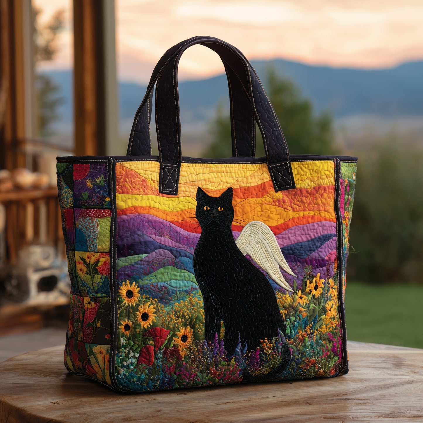 Sunrise Whiskers Quilted Tote Bag GFTOTL4131