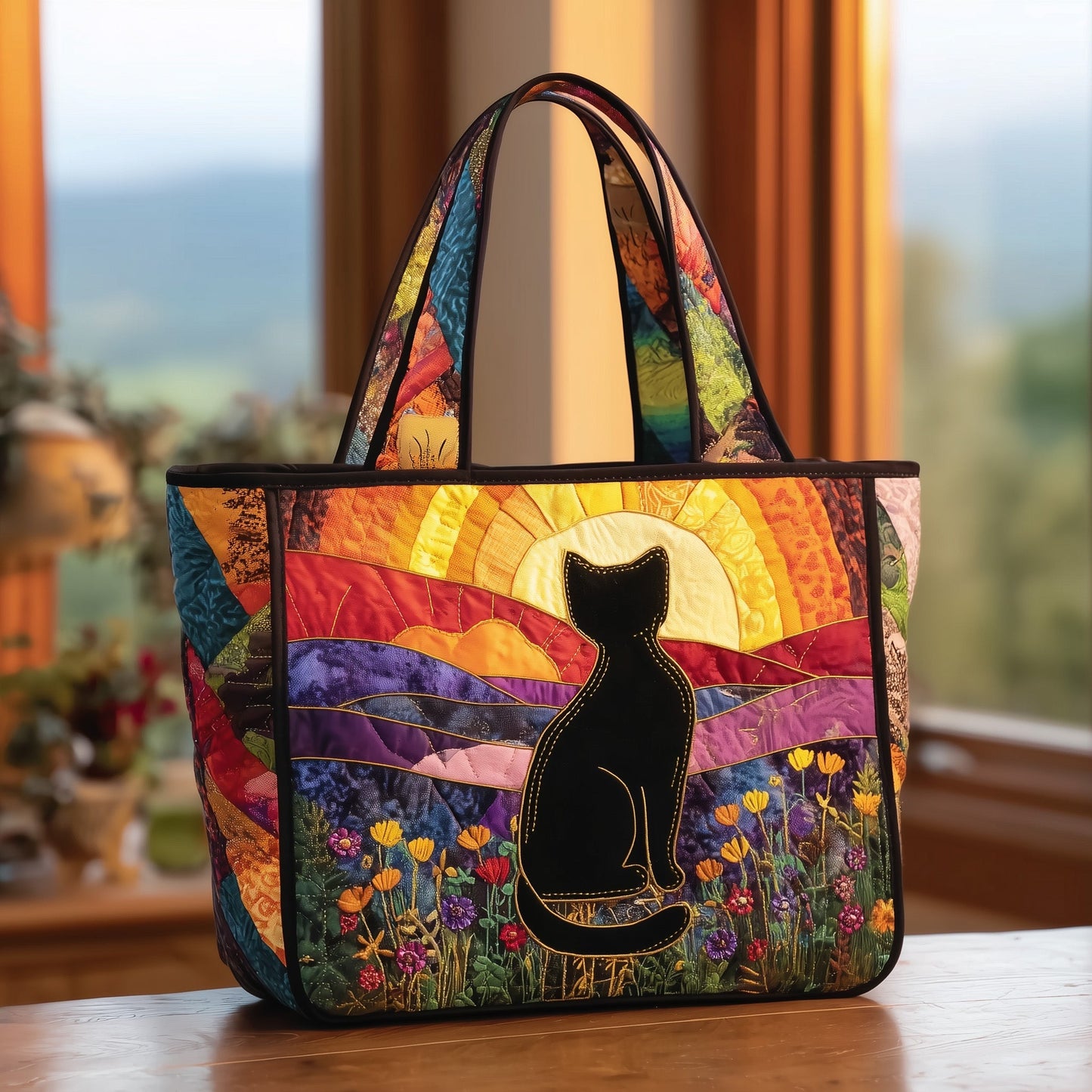 Sunrise Whiskers Quilted Tote Bag GFTOTL4132