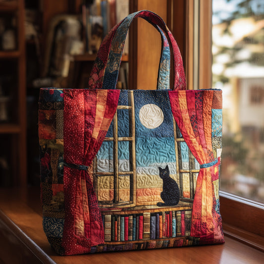 Black Cat Quilted Tote Bag GFTOTL4138