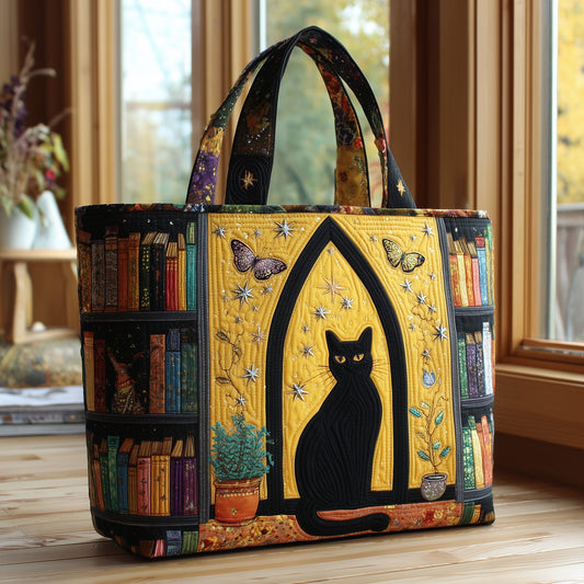 Black Cat Quilted Tote Bag GFTOTL4139