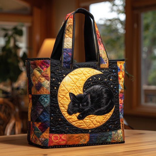 Black Cat Quilted Tote Bag GFTOTL4141