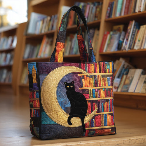 Black Cat Quilted Tote Bag GFTOTL4142