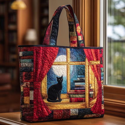 Black Cat Quilted Tote Bag GFTOTL4147
