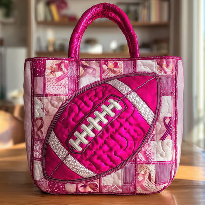 Pink Out Football Quilted Tote Bag GFTOTL4163