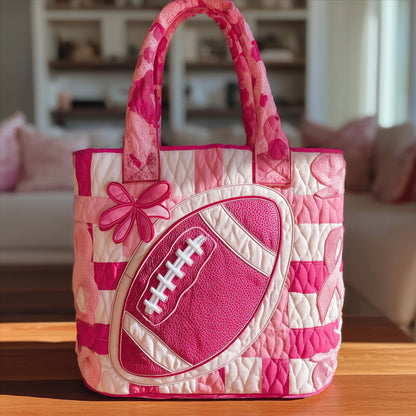 Pink Out Football Quilted Tote Bag GFTOTL4165