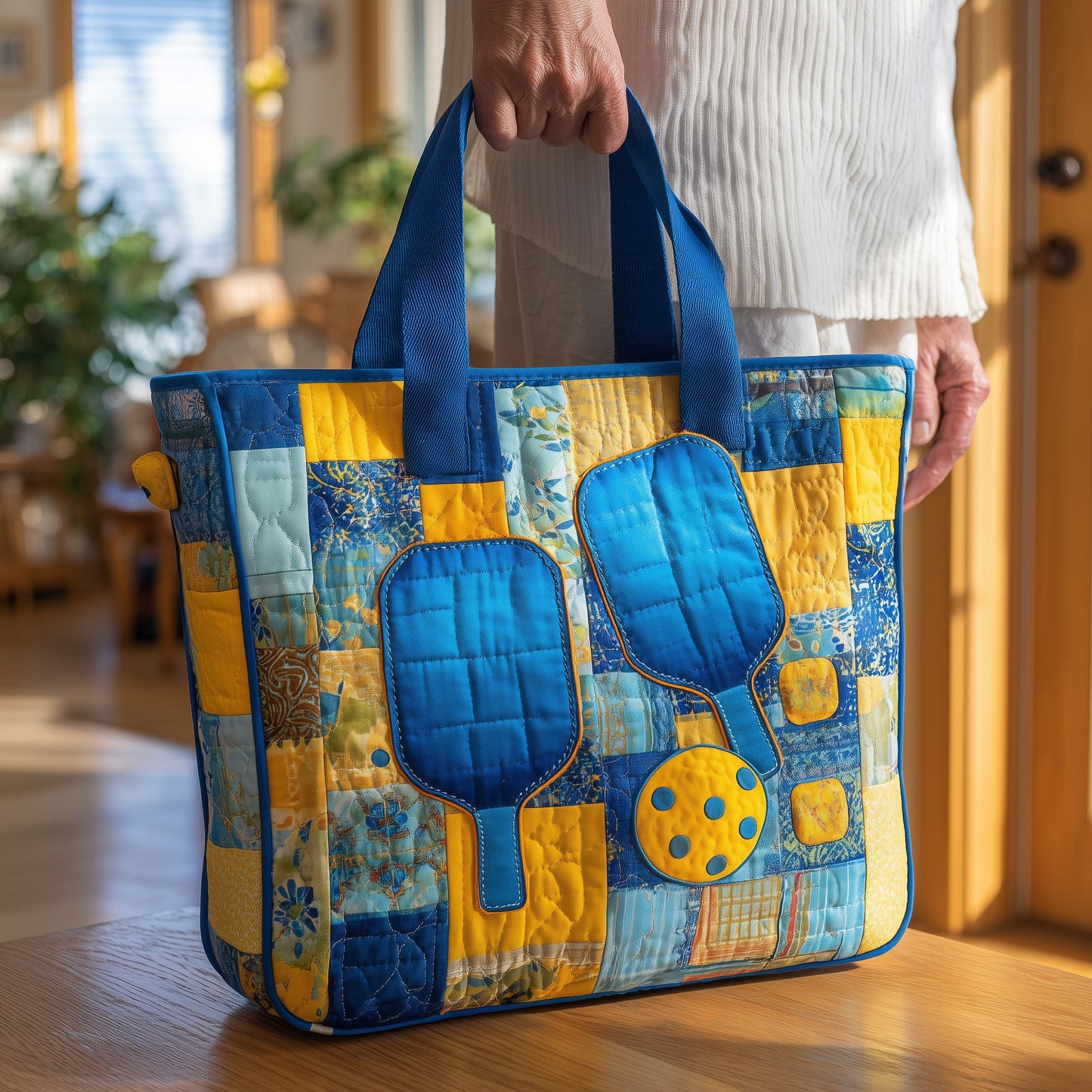 Pickleball Quilted Tote Bag GFTOTL4176