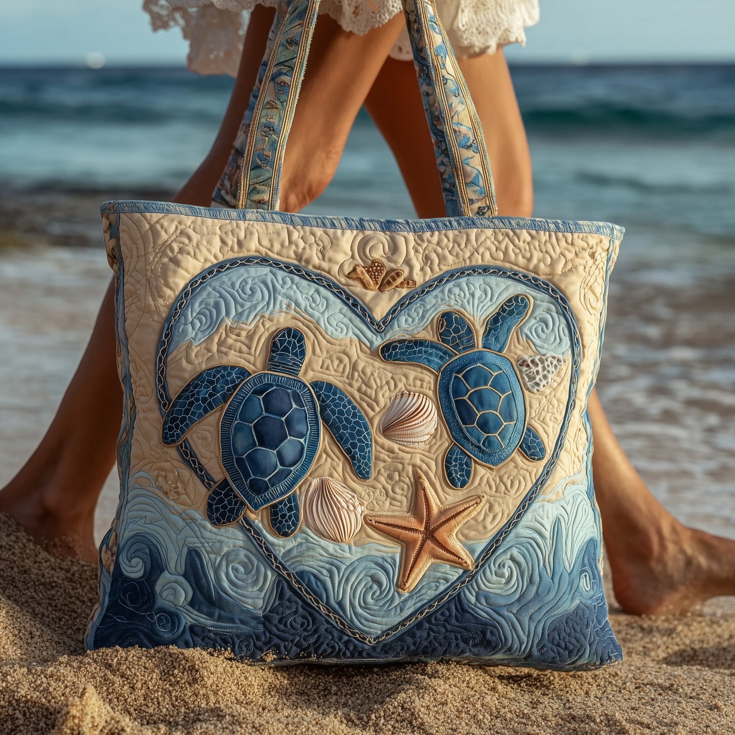 Ocean Romance Quilted Tote Bag GFTOTL4210