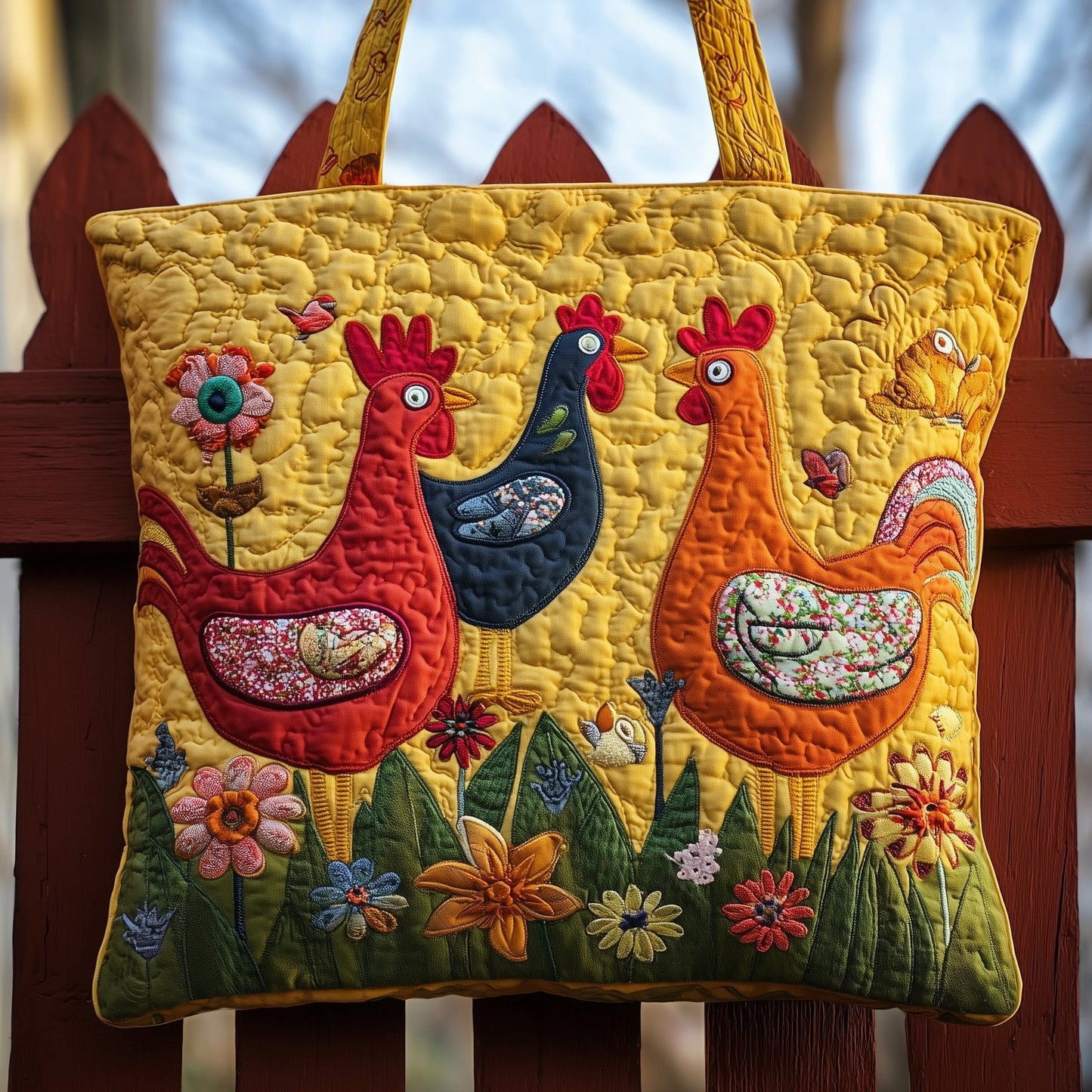 Funky Farmhouse Quilted Tote Bag GFTOTL4212