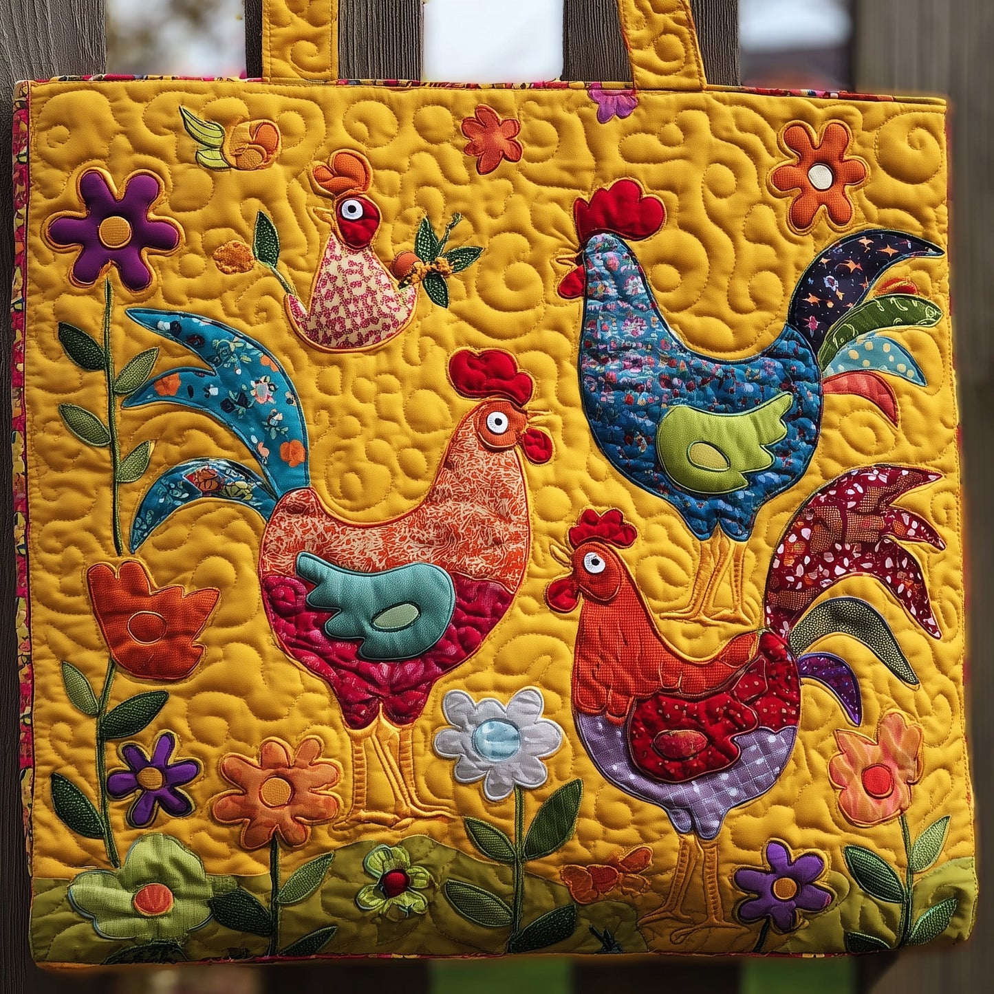 Funky Farmhouse Quilted Tote Bag GFTOTL4215