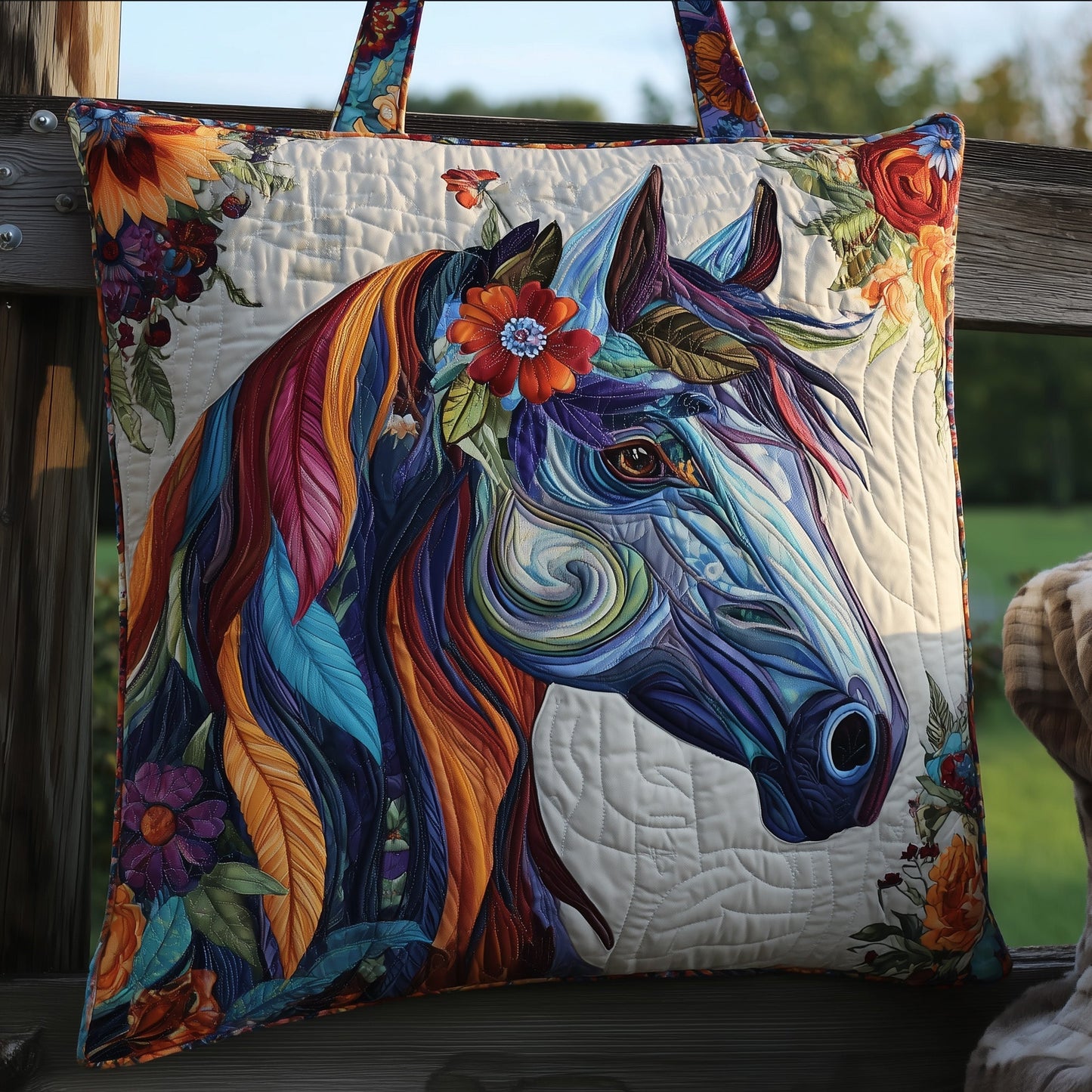 Funky Farmhouse Quilted Tote Bag GFTOTL4220