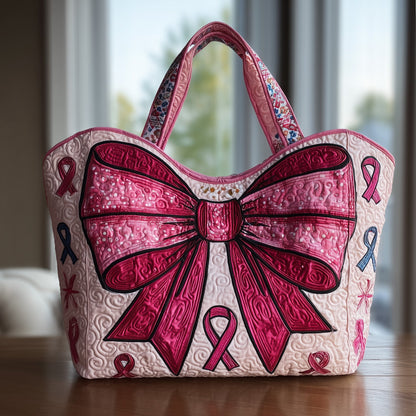 Pink Bow Quilted Tote Bag GFTOTL4259