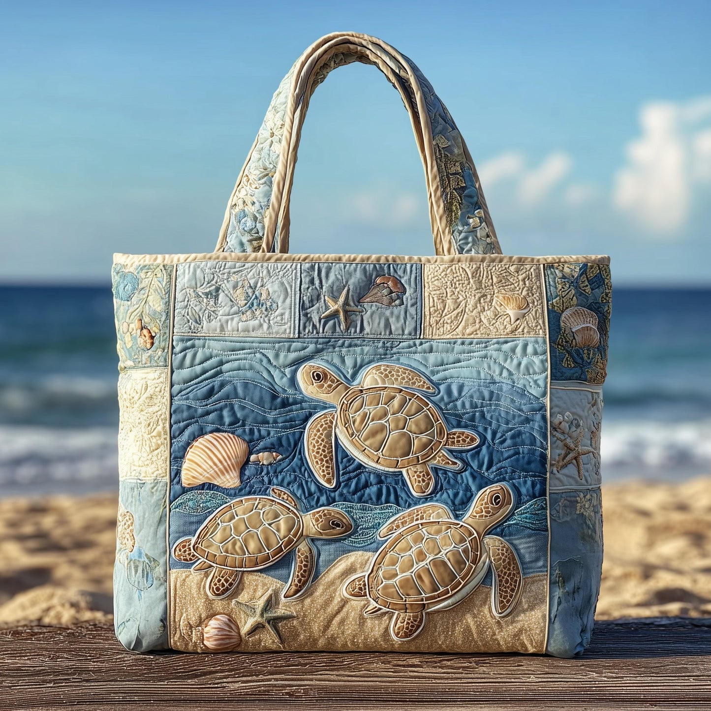 Coastal Breeze Quilted Tote Bag GFTOTL4283