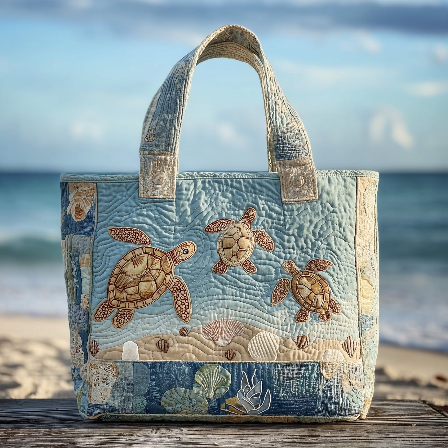 Coastal Breeze Quilted Tote Bag GFTOTL4284