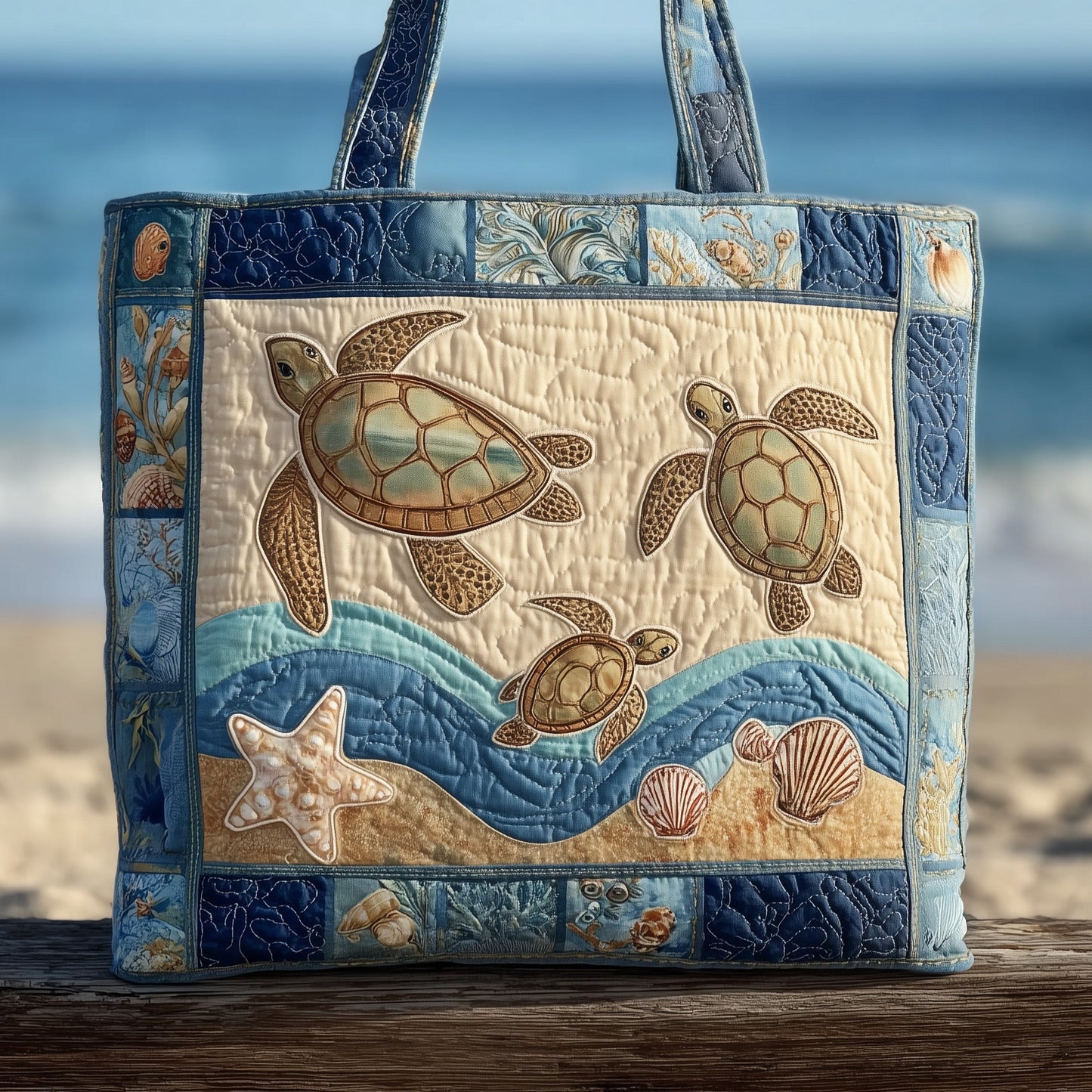 Coastal Breeze Quilted Tote Bag GFTOTL4286