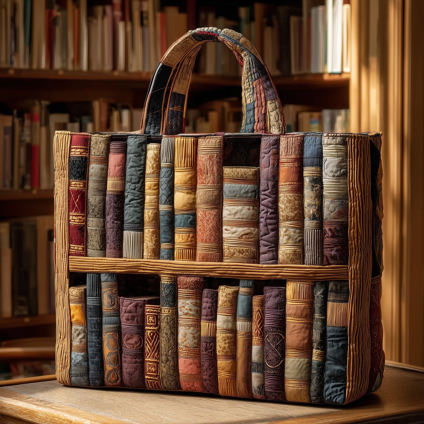 Book Nook Quilted Tote Bag GFTOTL4297