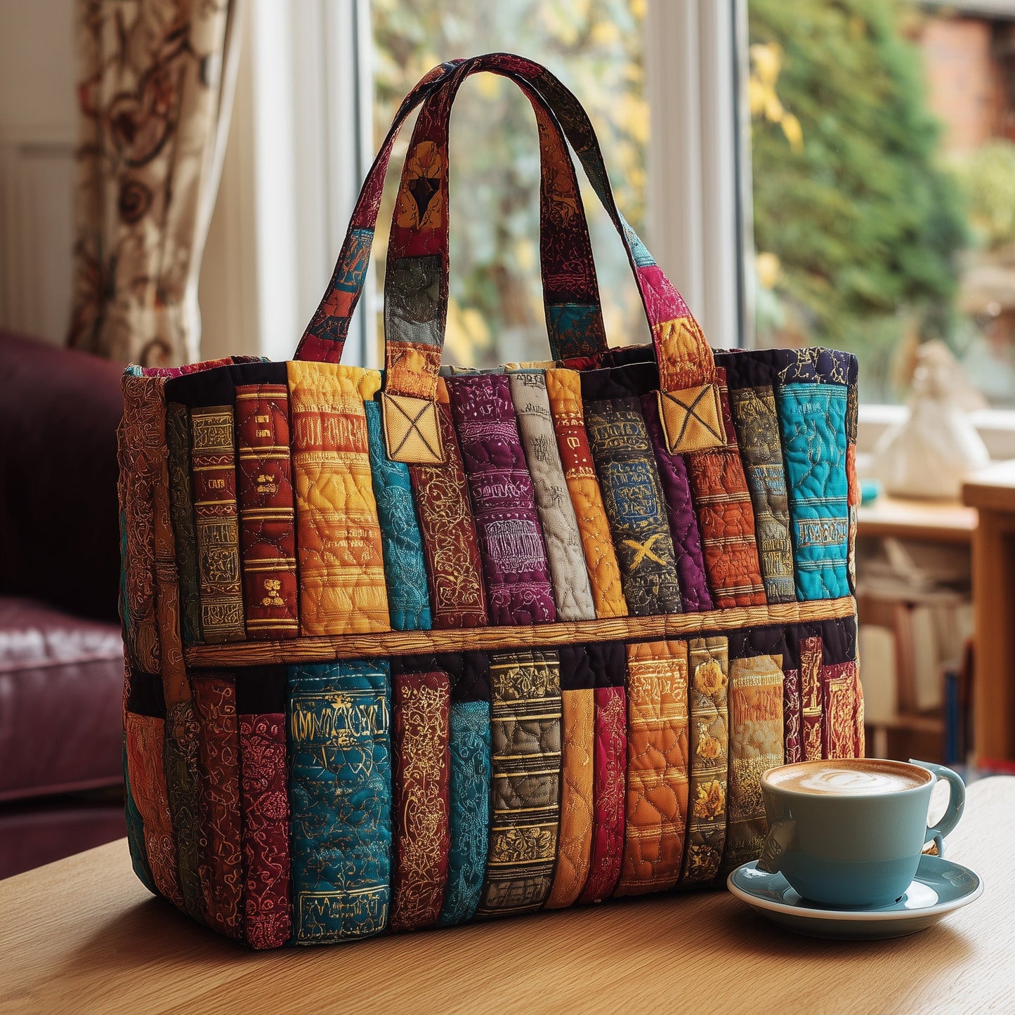 Book Nook Quilted Tote Bag GFTOTL4298