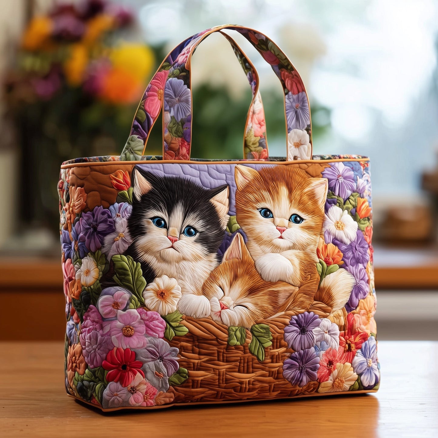 Whisker Whimsy Quilted Tote Bag GFTOTL4303