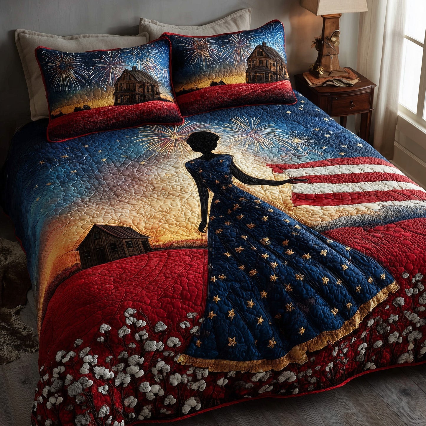 Blooming Grace 3-Piece Quilted Bedding Set GFTOTL4319