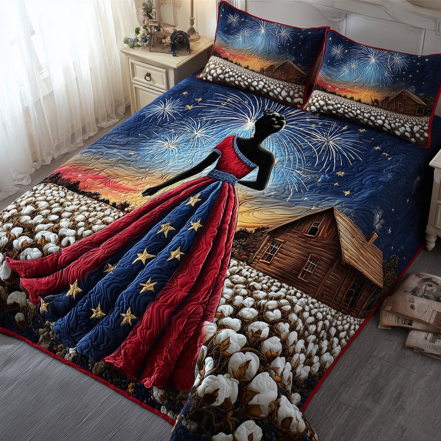 Black History 3-Piece Quilted Bedding Set GFTOTL4324