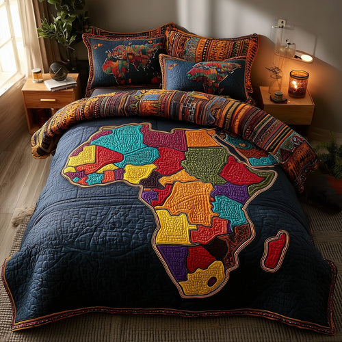 African Roots 3-Piece Quilted Bedding Set GFTOTL4328
