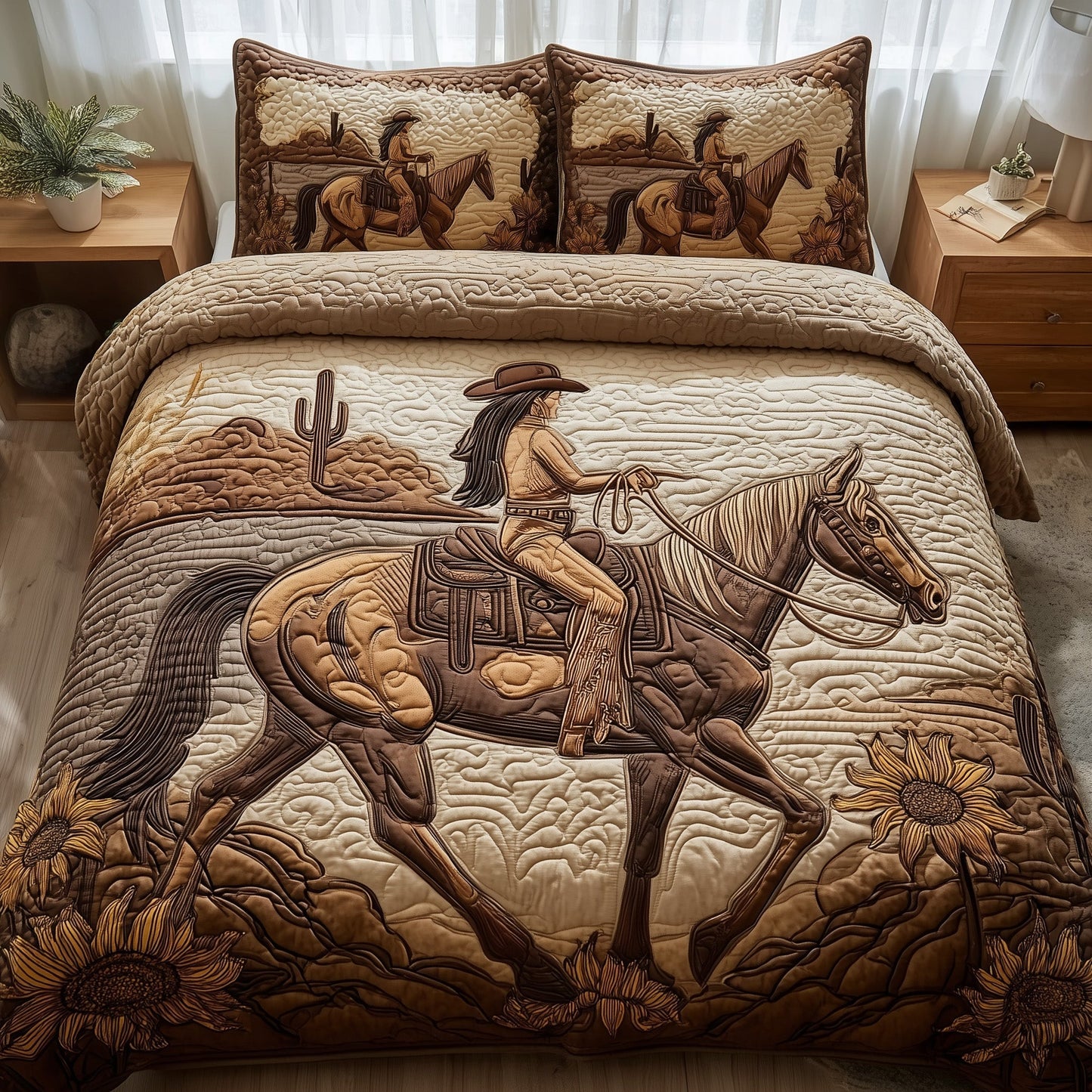 Wild and Free 3-Piece Quilted Bedding Set GFTOTL4337