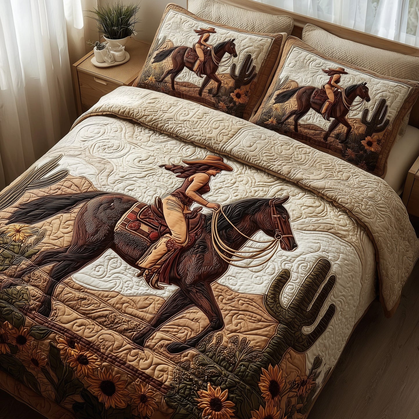 Wild and Free 3-Piece Quilted Bedding Set GFTOTL4338