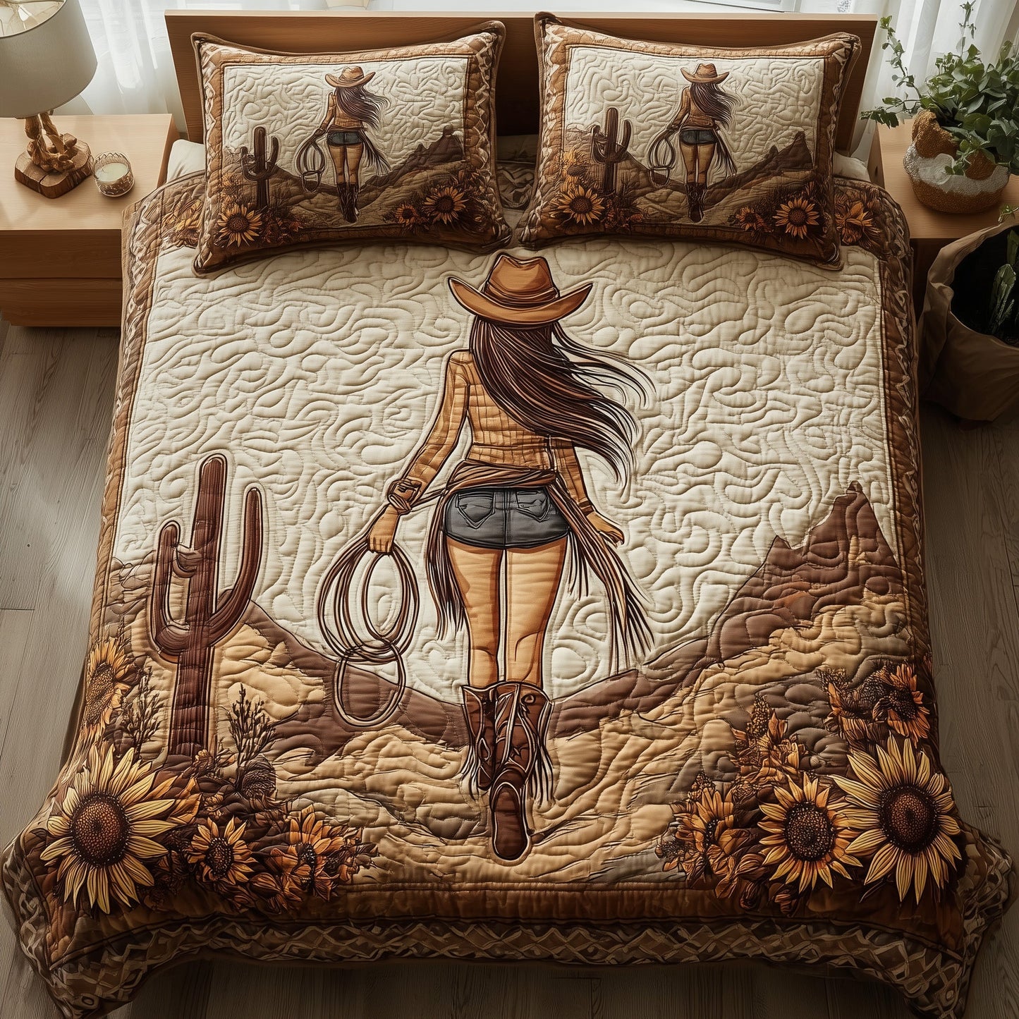 Wild and Free 3-Piece Quilted Bedding Set GFTOTL4339