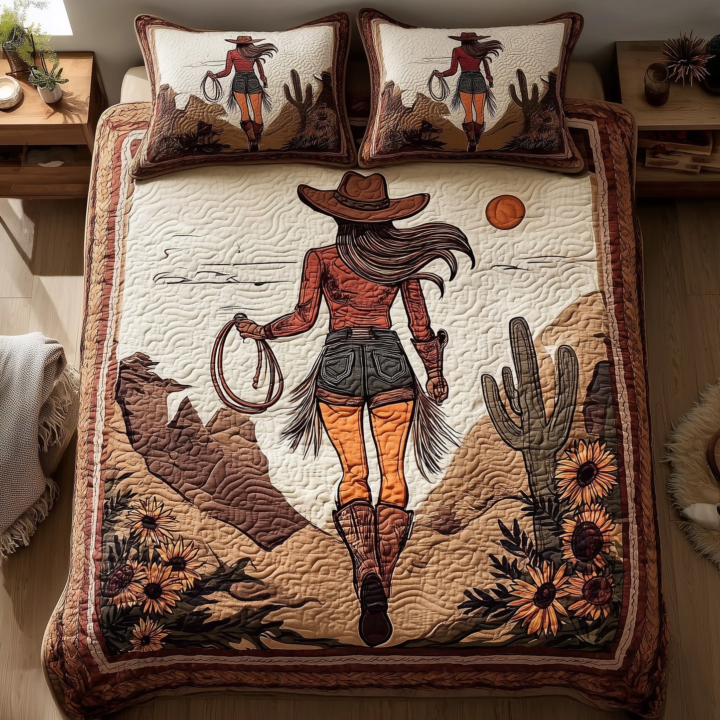 Wild and Free 3-Piece Quilted Bedding Set GFTOTL4342