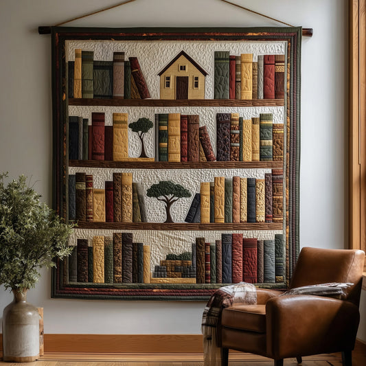 Africa Bookshelf Quilted Blanket GFTOTL4343