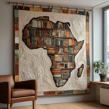 Africa Bookshelf Quilted Blanket GFTOTL4345