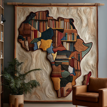 Africa Bookshelf Quilted Blanket GFTOTL4346