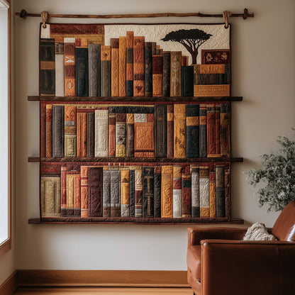 Africa Bookshelf Quilted Blanket GFTOTL4347